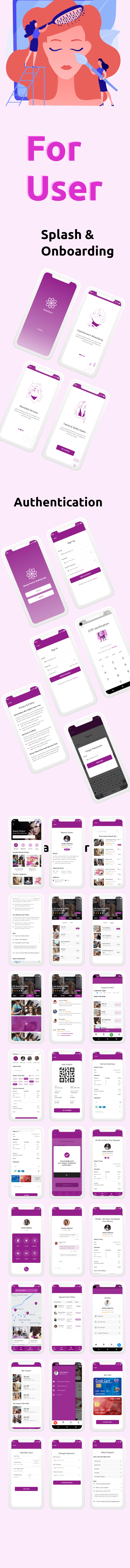 Beautyon - Beauty Parlour Booking Flutter Full App UI Kit - 2