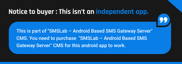 SMSLab - Android SMS Gateway Server - 1